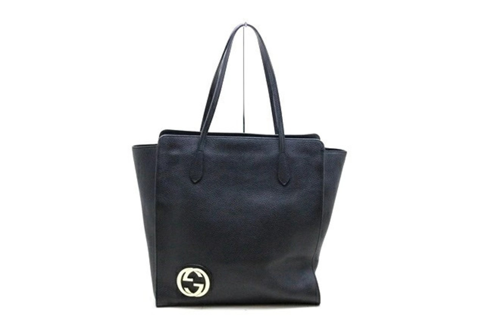 Gucci Interlocking G Swing Dollar Calfskin Interlocking G tote bag black